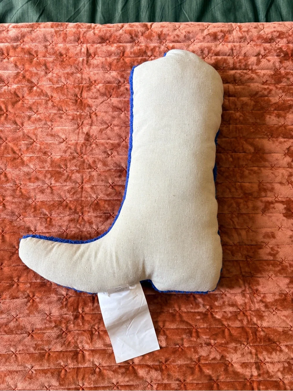 Pink & Blue Novelty Cowboy Boot Pillow